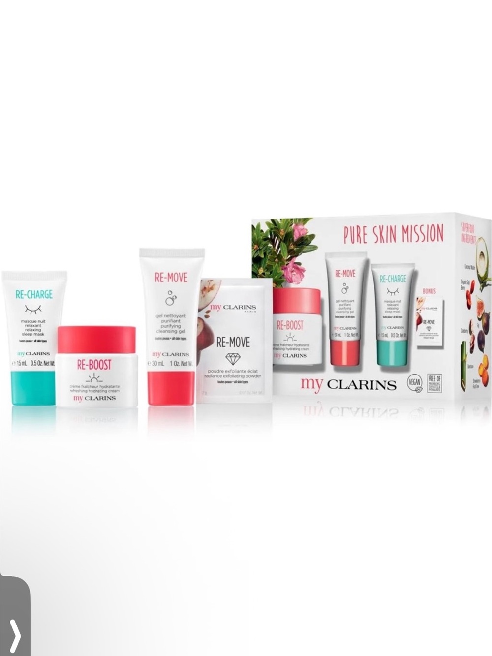 NIB My Clarins Pure Skin Mission 4 Piece Set